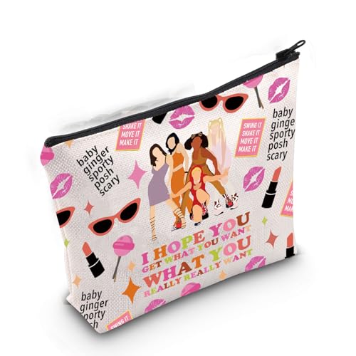 Spiice Make-up-Tasche für Mädchen, Motiv: The Spiice Girls Musik-inspirierte Leinwand, Geschenk für Frauen, Spiice Girls, Möchtegern-Tasche mit Reißverschluss, Ich hoffe, Sie erhalten 3UK, modisch von LEVLO