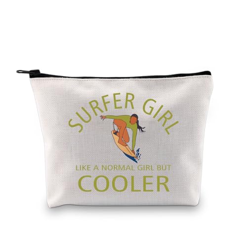 Surfer-Mädchen, Surfer-Geschenke, Ozean-Strand-Geschenk, Hawaii, Surfer-Inspirationsgeschenke, Surfer-Kosmetiktasche, Reißverschlusstasche, Surfer Girl 2uk, modisch von LEVLO