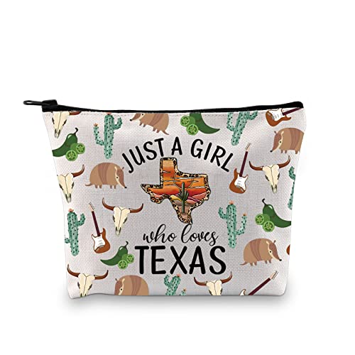 Texas Gift Texas Canvas Make-up-Tasche Texas City Lover Geschenk Mädchen Who Loves Texas Zipper Pouch, Liebt Texas Ku, modisch von LEVLO