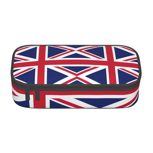 LEVNDIEJ Federmäppchen mit britischer Flagge, großes Fassungsvermögen, Stifteetui, Organizer für College, Arbeit, Reisen von LEVNDIEJ