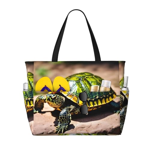 Lord Howe Island Sea Turtle Print Large Capacity Travel Bag For Women Beach Tote Bag,Duffle Bag,For Travel Gym Vacation von LEVNDIEJ