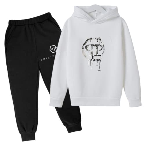 LEXAHO Kinder Hoodie und Hose Sportswear Jungen Trainingsanzug Mädchen Jogginganzug für Freizeitanzug Sportanzug Set Jogginghose Langarm (Jungen Hoodie4,100) von LEXAHO