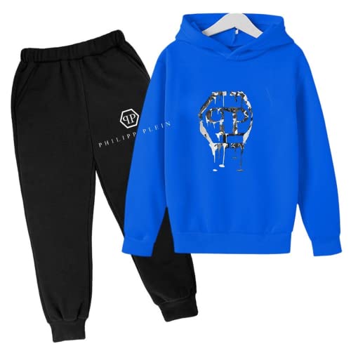 LEXAHO Kinder Hoodie und Hose Sportswear Jungen Trainingsanzug Mädchen Jogginganzug für Freizeitanzug Sportanzug Set Jogginghose Langarm (Jungen Hoodie5,130) von LEXAHO