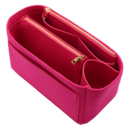 Taschenorganizer aus Filz mit Reißverschluss, Rot (B-Rosy), X-Large von LEXSION