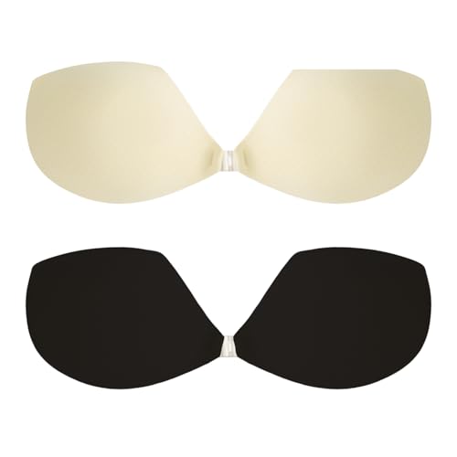 Klebe BH Push Up Trägerloser BH Strapless Bra Sticky Bra ohne Träger Klebe BH Große Brust Unsichtbarer BH BH Trägerlos Push Up BH Wiederverwendbarer Selbstklebender Unsichtbarer Backless Klebe-BHS von LEYBDER