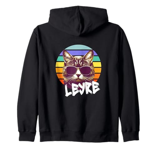 LEYRE - Schöner Mädchen Name mit lustiger Katze Kapuzenjacke LEYRE - Schöner Mädchen Name mit lustiger Katze Kapuzenjacke von LEYRE Tochter Enkel Geburtstag Geschenkideen