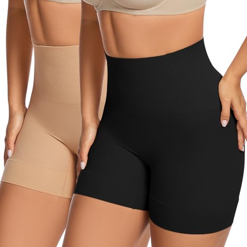 LEYSHE Shapewear Damen Bauchweg Hohe Taille Shaping Miederhose Shorts Nahtlose UnterwäSche Anti-Chafing Miederpants Stark Formend,BF,2XL von LEYSHE