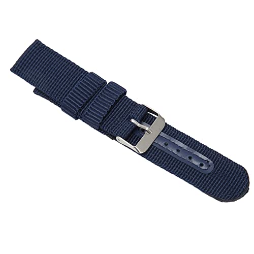 Uhrenarmband aus Segeltuch, 22 Mm Nylon, Robust und Atmungsaktiv, Leicht und Bequem für das Radfahren von Frauen (Blau) von LEYT
