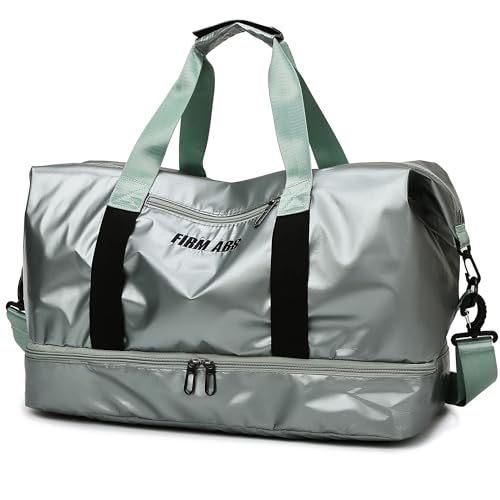 LEcylankEr Sporttasche Herren Damen Reisetasche Groß mit Schuhfach Wasserdichter Gym Bag mit Nassfach Sporttaschen Groß für Training Geschäftsreisen Shopping Fitness(Grün) von LEcylankEr