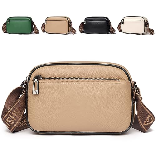 LEcylankEr Sac Bandoulière Femme en Cuir, Sac à Main Bandoulière avec Multiples Compartiments pour Femmes, Petit Sac a Main, Cadeaux de Saint-Valentin/Anniversaire pour Femmes (khaki) von LEcylankEr