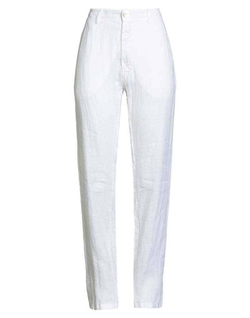 LFDL LA FABBRICA DEL LINO Hose Damen Weiß von LFDL LA FABBRICA DEL LINO