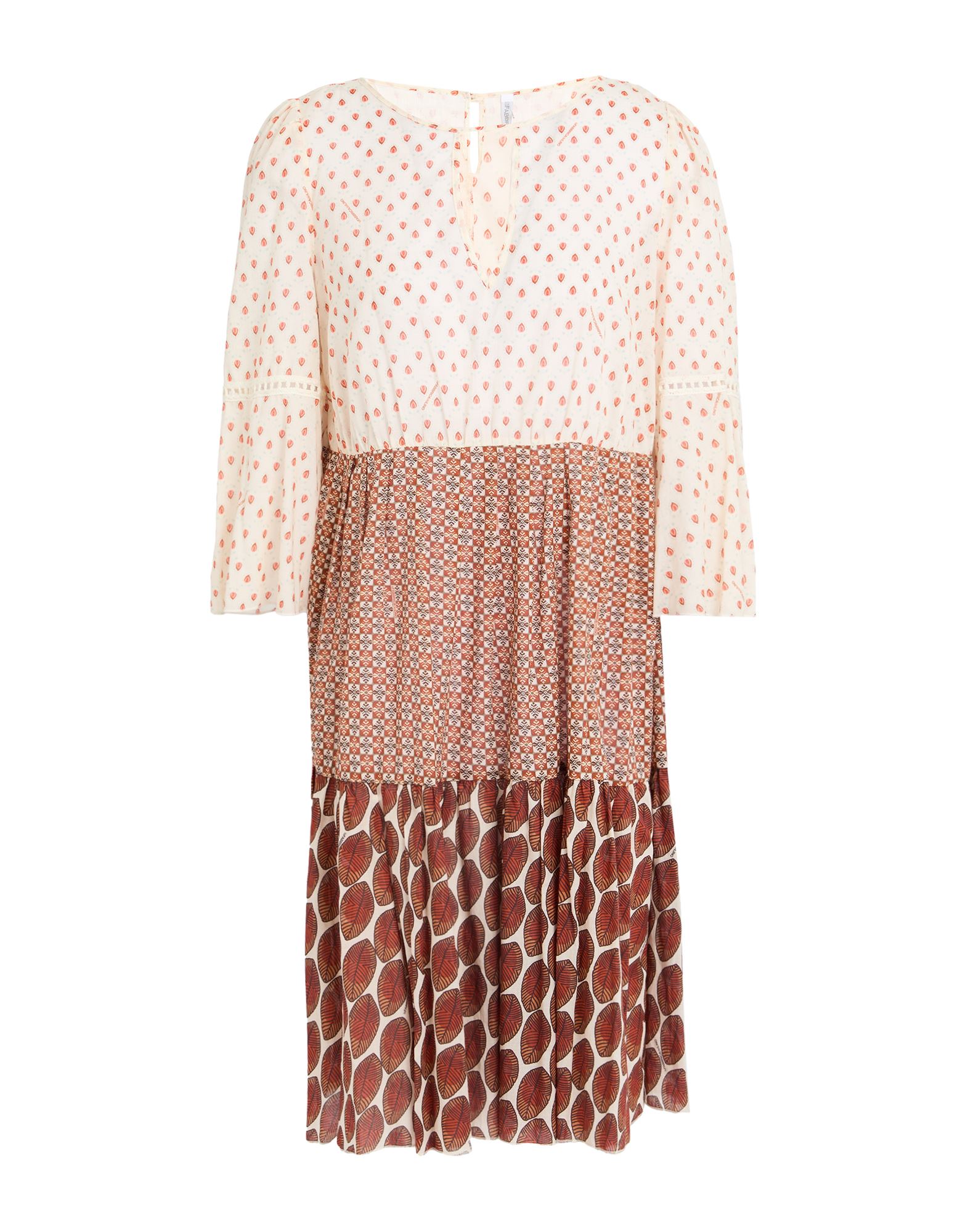 LFDL LA FABBRICA DEL LINO Mini-kleid Damen Beige von LFDL LA FABBRICA DEL LINO