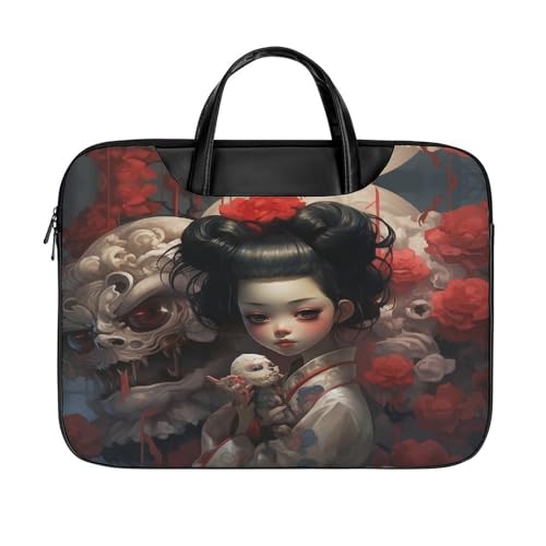 LFDSYEOQ Laptop-Aktentasche aus Leder, Sommer-Sonnenblume, 40,6 cm, Kuriertasche, Computertasche für Büro, Arbeit, Reisen, Ghostcore-Stil, 42x32cm von LFDSYEOQ