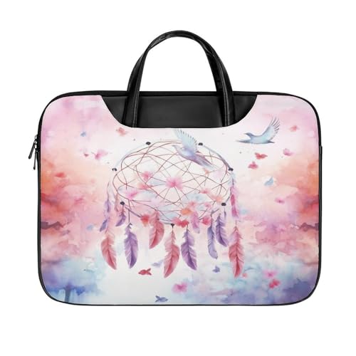 LFDSYEOQ Laptop-Aktentasche aus Leder, frische Blumen, 40,6 cm, Messenger-Handtasche, Computertasche für Büro, Arbeit, Reisen, Schöne Dekoration, 42x32cm von LFDSYEOQ