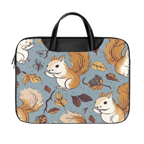 LFDSYEOQ Laptop-Aktentasche aus Leder, niedliches Eichhörnchen, 40,6 cm, Kuriertasche, Computertasche für Büro, Arbeit, Reisen, Süßes Eichhörnchen, 42x32cm von LFDSYEOQ