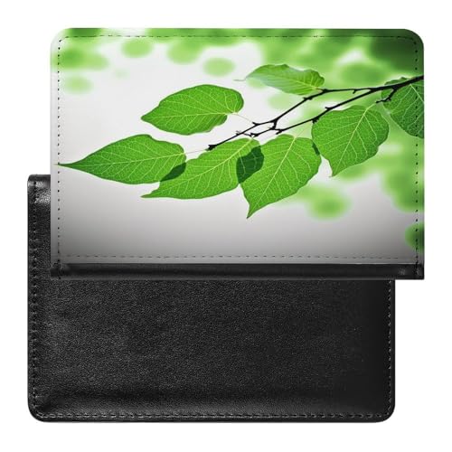 LFDSYEOQ Reisepasshülle, PU-Leder, bunt, kariert, Reisedokumente, Organizer, Schutz mit Kreditkartenfächern, für Damen/Herren, Grünes und weißes Blatt, Einheitsgröße, Minimalistisch LFDSYEOQ Reisepasshülle, PU-Leder, bunt, kariert, Reisedokumente, Organizer, Schutz mit Kreditkartenfächern, für Damen/Herren, Grünes und weißes Blatt, Einheitsgröße, Minimalistisch von LFDSYEOQ