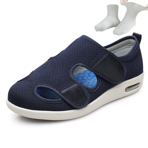 Diabetikerschuhe Für Männer, Breites Weiches Futter Schützen Ihre Füße Alltagsschuhe(Blue,36 EU) von LFFTBK