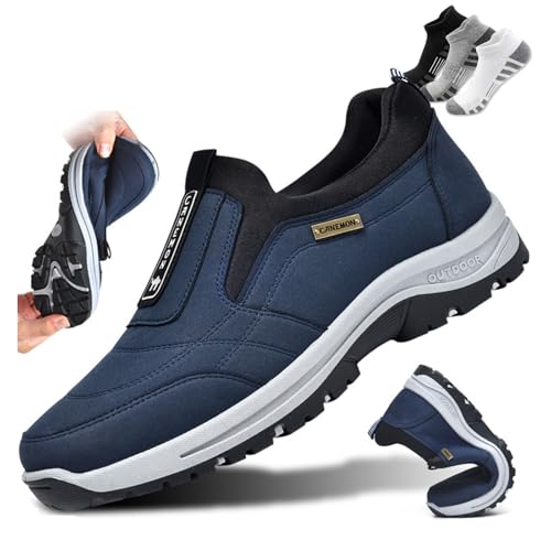 LFFTBK Diabetiker-Freizeitschuhe,Atmungsaktives Obermaterial Und EIN Breiter Zehenraum Mit Orthopädischer Unterstützung Geeignet Für Den Täglichen Gebrauch(Blue,43EU) von LFFTBK