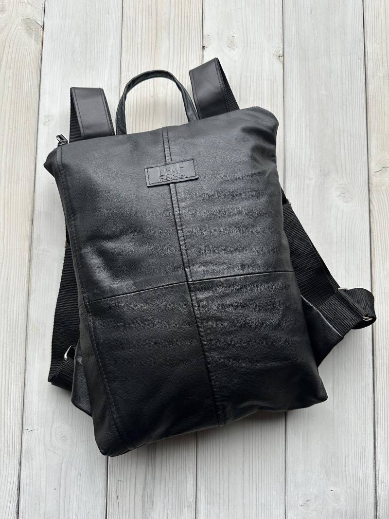 Kleiner Rucksack, Leder Frauen Upcycled Recycling von LFantasy