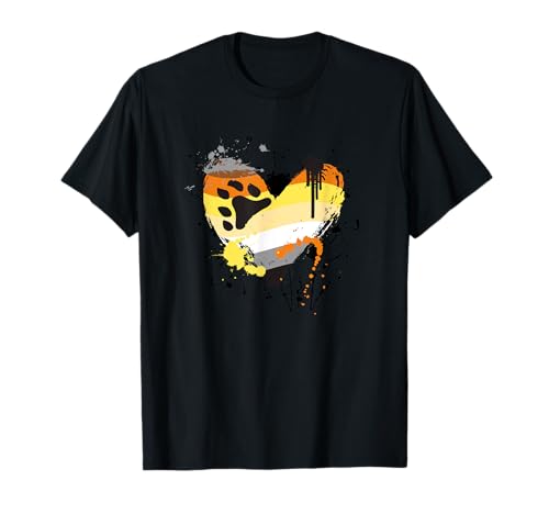 Paintsplash Heart Haarig Gay Men Geschenk LGBT Bear Pride Flagge T-Shirt Paintsplash Heart Haarig Gay Men Geschenk LGBT Bear Pride Flagge T-Shirt von LGBT Bear Pride Flag Gifts