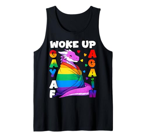 Dragon LGBTQ Gay Pride Woke Up Gay Again Rainbow Damen Herren Tank Top Dragon LGBTQ Gay Pride Woke Up Gay Again Rainbow Damen Herren Tank Top von LGBT Funny Dragon Rainbow Flag Gay Pride Men Women