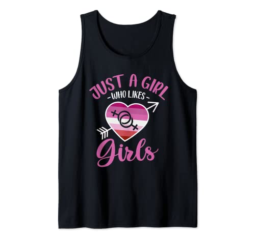 Nur ein Mädchen, das Mädchen mag LGBT Lesbian Pride Tank Top von LGBT Lesbian Pride Shirts