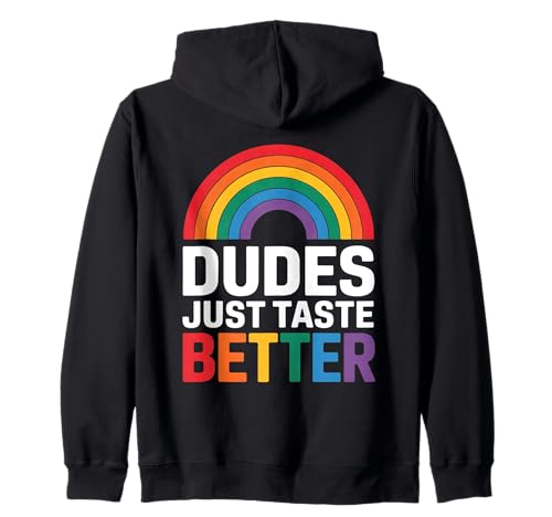 LGBT Pride Month Gay | Jungs schmecken einfach besser Gay Pride Kapuzenjacke von LGBT Pride Celebration Apparel.USA