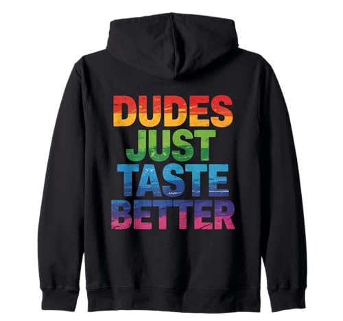 LGBT Pride Month Gay | Jungs schmecken einfach besser Gay Pride Kapuzenjacke von LGBT Pride Celebration Apparel.USA