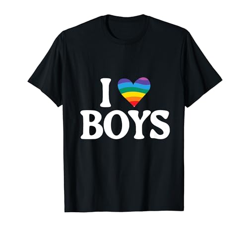 Ich liebe Jungs - Pride Parade Rainbow Queer Gay CSD Party LGBTQ T-Shirt von LGBT Pride Gay Lesbian Trans Queer CSD Apparel