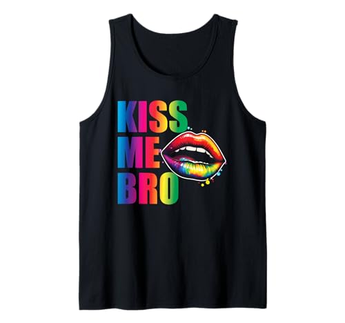 Kiss Me Bro - Lustige schwule Regenbogenlippen LGBTQ Pride CSD Herren Tank Top Kiss Me Bro - Lustige schwule Regenbogenlippen LGBTQ Pride CSD Herren Tank Top von LGBT Pride Gay Lesbian Trans Queer CSD Apparel