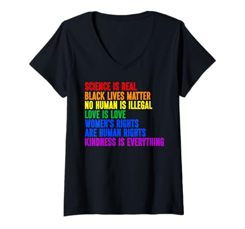 Damen LGBTQ Pride Regenbogen-Flagge Schwul Lesben Nicht Binäre Gleichheit T-Shirt mit V-Ausschnitt Damen LGBTQ Pride Regenbogen-Flagge Schwul Lesben Nicht Binäre Gleichheit T-Shirt mit V-Ausschnitt von LGBT Pride Month Transgender Trans Flag Rainbow