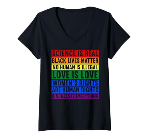 Damen LGBTQ Pride Regenbogen-Flagge Schwul Lesben Nicht Binäre Gleichheit T-Shirt mit V-Ausschnitt Damen LGBTQ Pride Regenbogen-Flagge Schwul Lesben Nicht Binäre Gleichheit T-Shirt mit V-Ausschnitt von LGBT Pride Month Transgender Trans Flag Rainbow