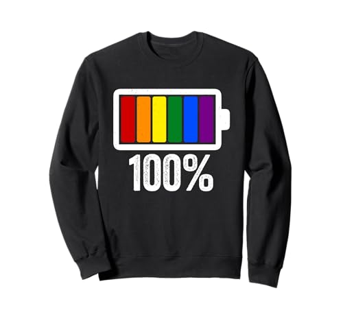 100% LGBT-Q Gay Pride Month Gleichstellung von Männern und Frauen mit Regenbogen-Flagge Sweatshirt von LGBT-Q Gay Pride Month Equality Rainbow Men Women