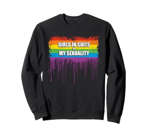 Mädchen in Anzügen Meine Sexualität LGBT-Q Gay Pride Month Rainbow Sweatshirt von LGBT-Q Gay Pride Month Equality Rainbow Men Women