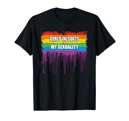 Mädchen in Anzügen Meine Sexualität LGBT-Q Gay Pride Month Rainbow T-Shirt von LGBT-Q Gay Pride Month Equality Rainbow Men Women