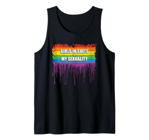 Mädchen in Anzügen Meine Sexualität LGBT-Q Gay Pride Month Rainbow Tank Top von LGBT-Q Gay Pride Month Equality Rainbow Men Women