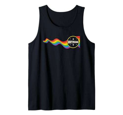 Softness LGBT-Q Gay Pride Month Regenbogen Flagge Herren Damen Tank Top von LGBT-Q Gay Pride Month Equality Rainbow Men Women