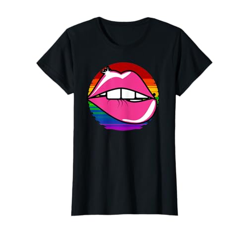 CSD Shirt Damen Love Kussmund 80er Jahre Kleidung Damen T-Shirt CSD Shirt Damen Love Kussmund 80er Jahre Kleidung Damen T-Shirt von LGBT Shirts & 80er Jahre Kleidung Damen