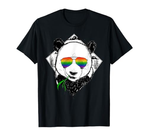 CSD Shirt Damen Regenbogen Flagge LGBT Shirt Panda Love T-Shirt von LGBT Shirts & Gay Pride Kleidung