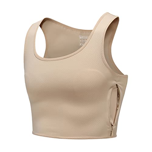 LGBT UNICORNS Brustbinder Trans FTM, verstellbares bindfreies Design, hautfreundlich und atmungsaktiv, Brustwarzenabdeckungen integriert, Hautfarben, X-Large von LGBT UNICORNS