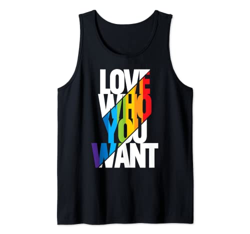 Love Who You Want Gay Pride LGBT Herren Damen Regenbogen LGBTQ Tank Top von LGBT pride LGBT Flag Christmas Xmas Gift