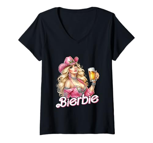 Damen Bierbie Lustige LGBTQ+ Fun Karneval T-Shirt mit V-Ausschnitt Damen Bierbie Lustige LGBTQ+ Fun Karneval T-Shirt mit V-Ausschnitt von LGBTQ+ Fun Carneval Bier Spaß Ereignis