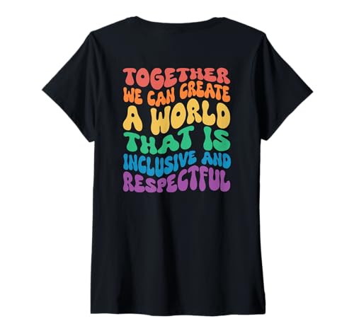Damen Come Together and Celebrate Diversity LGBTQ Regenbogen T-Shirt mit V-Ausschnitt Damen Come Together and Celebrate Diversity LGBTQ Regenbogen T-Shirt mit V-Ausschnitt von LGBTQ+ Pride Regenbogen Support Designs