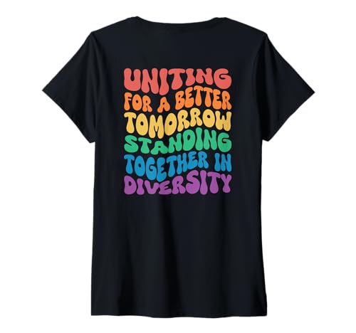 Damen Come Together and Celebrate Diversity LGBTQ Regenbogen T-Shirt mit V-Ausschnitt Damen Come Together and Celebrate Diversity LGBTQ Regenbogen T-Shirt mit V-Ausschnitt von LGBTQ+ Pride Regenbogen Support Designs
