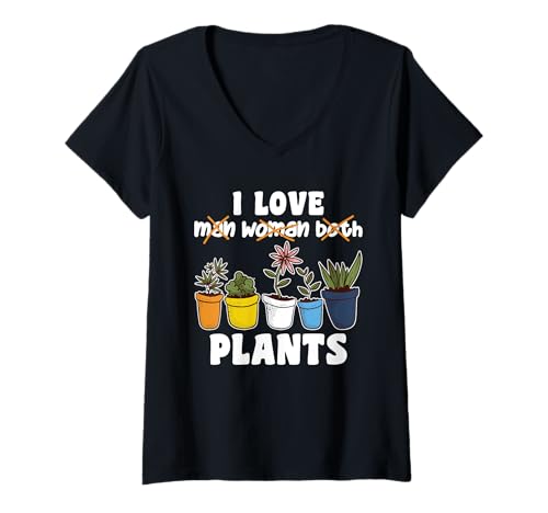 Damen Aroace Pflanze Funny Pflanzen in Aroace Flag T-Shirt mit V-Ausschnitt Damen Aroace Pflanze Funny Pflanzen in Aroace Flag T-Shirt mit V-Ausschnitt von LGBTQ+ Pride gärtnern Support Designs