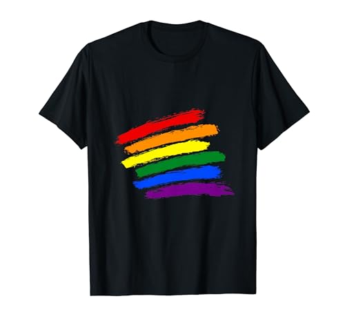 LGBTQ Be Kind Gay Pride Regenbogen CSD T-Shirt von LGBTQ Be Kind Gay Pride Stuff Rainbow Stripes