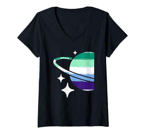 Damen Schwuler Mann, Stolz, Mann, der Männer liebt, LGBT-MLM-Flagge T-Shirt mit V-Ausschnitt Damen Schwuler Mann, Stolz, Mann, der Männer liebt, LGBT-MLM-Flagge T-Shirt mit V-Ausschnitt von LGBTQ Gay MLM Pride Flag Designs