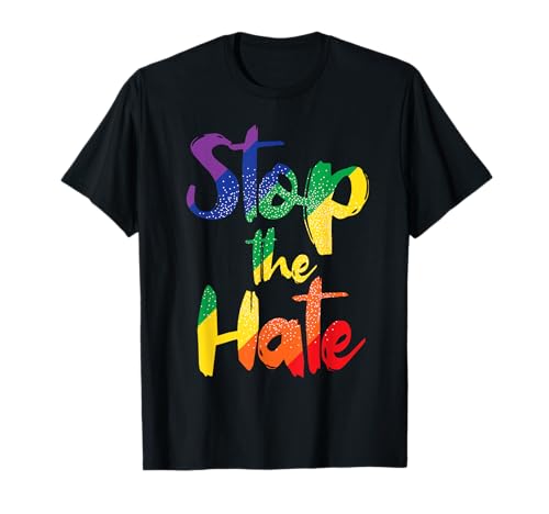 Regenbogen Liebe - Stoppt den Hass - LGBT Gay Pride T-Shirt von LGBTQ Gay Pride Geschenk Regenbogen