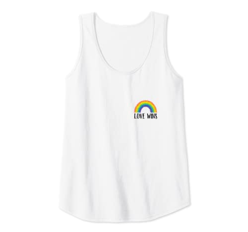 Damen Love wins Shirt weiß I LGBT Regenbogen Gay Pride T-Shirt Tank Top von LGBTQ Gay Pride Shirt & Rainbow Flag CSD Geschenk