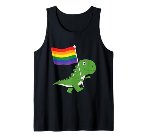 Dinosaurier LGBT Regenbogen Flagge Pride Month Gay Lesben Junge Kinder Tank Top von LGBTQ Rainbow Dinosaur Pride Month Gays Lesbians